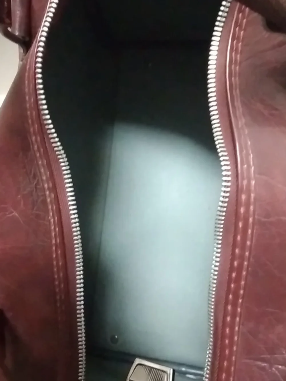 Vintage American Tourister Faux Leather Travel Duffel Bag Carry-on in Dark Red